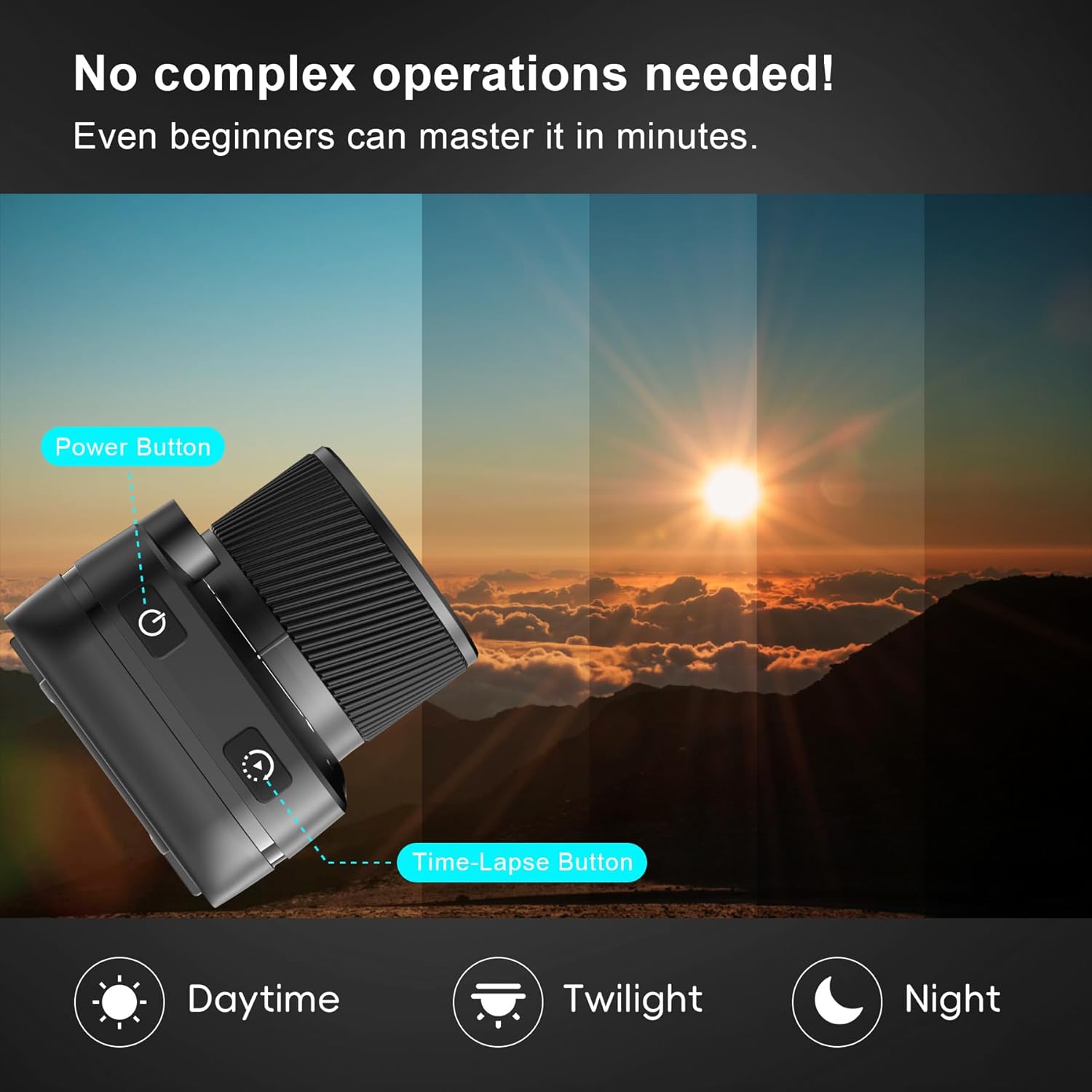 Time Lapse Camera, 4K FHD Timelapse Camera for Outdoor, Equipped with IP66 Waterproof, 32GB TF Card, 180 Days Standby for Recording Construction, Plant Growth, Weather Change