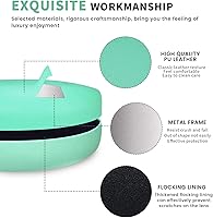 Vista 4 de molshine Funda rígida para gafas de sol, funda clásica grande para lentes de sol, lentes con paño de limpieza, bolsa