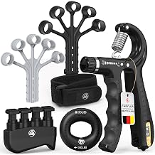 FUNFLEX Hand Trainer Finger Trainer Grip Strength Trainer Set Adjustable Forearm Trainer Finger Trainer Forearm Training Device Grip Trainer Fitness Hand Training Strength Training