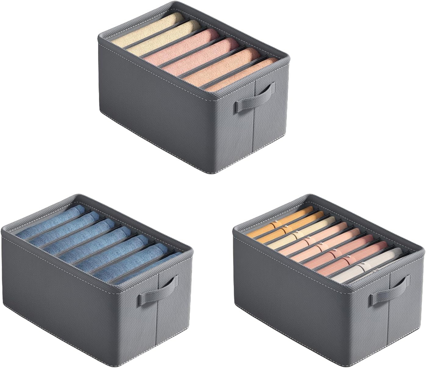 Drawer Organizer for Clothing Underwear Drawer Organizer Bins Clothes Classify Foldable Storage Dresser Foldable Clothes Storage Bin