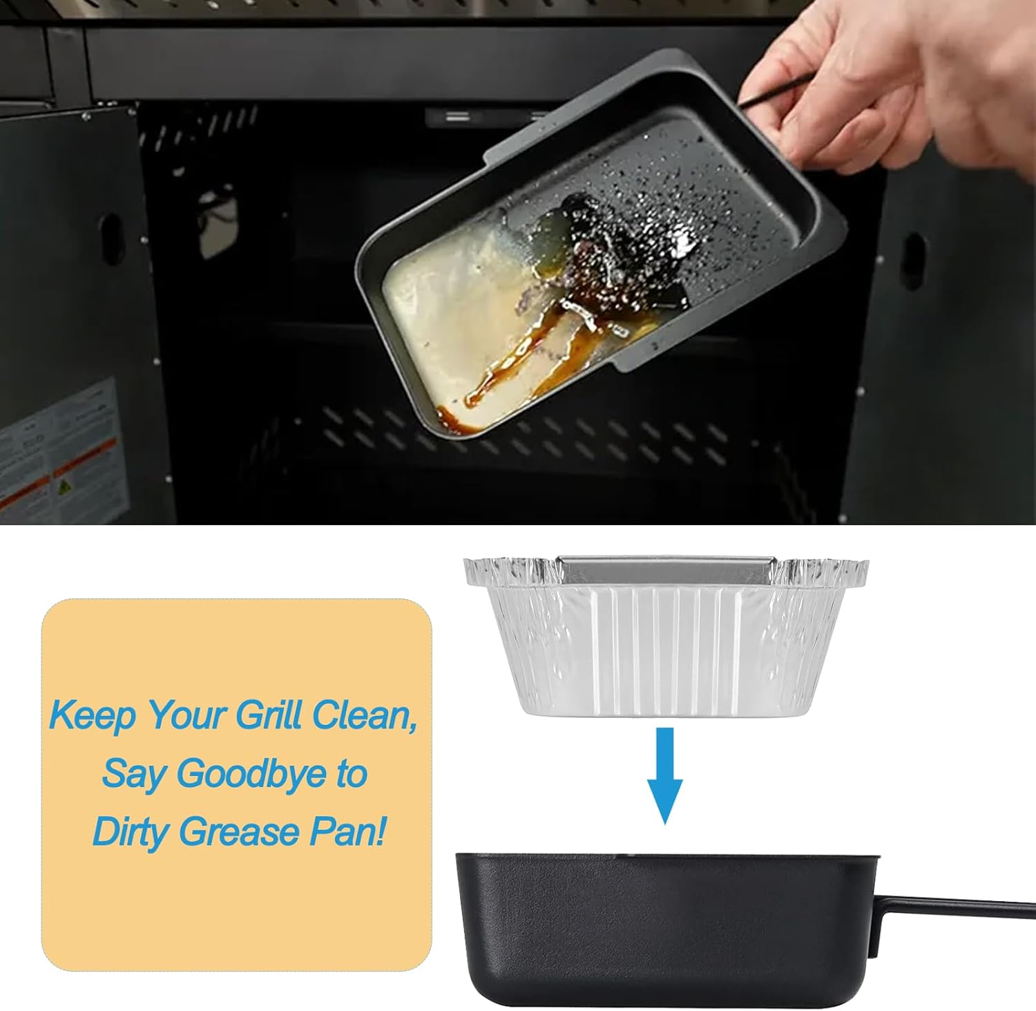 Replacement Parts Kit for Nexgrill 4 Burner 720-0925P 720-0925 720-0925PG, Universal Grease Pan, Heat Shield and Burner Kit for Expert Grill 720-0789H, Nexgrill Replacement Parts 4 Burner 720-0925P