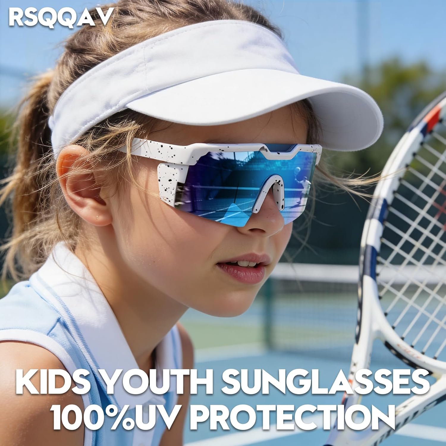 Kids Sunglasses Youth Baseball Sun Glasses for Boys Girls Cycling Sports UV Protection Goggles Ages 6-12 image 2