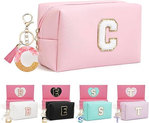 Miniatura 63 de Regalos de cumpleaños para mujeres y ella, bonita bolsa de maquillaje de viaje, bolsas de cosméticos de gran capacidad para mujeres, bolsa de Rosa