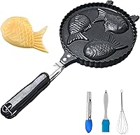 Vista 1 de Taiyaki Maker - Molde para pastel de pescado con forma de molde para tartas, molde para hacer pan, molde doble para cocinar en casa