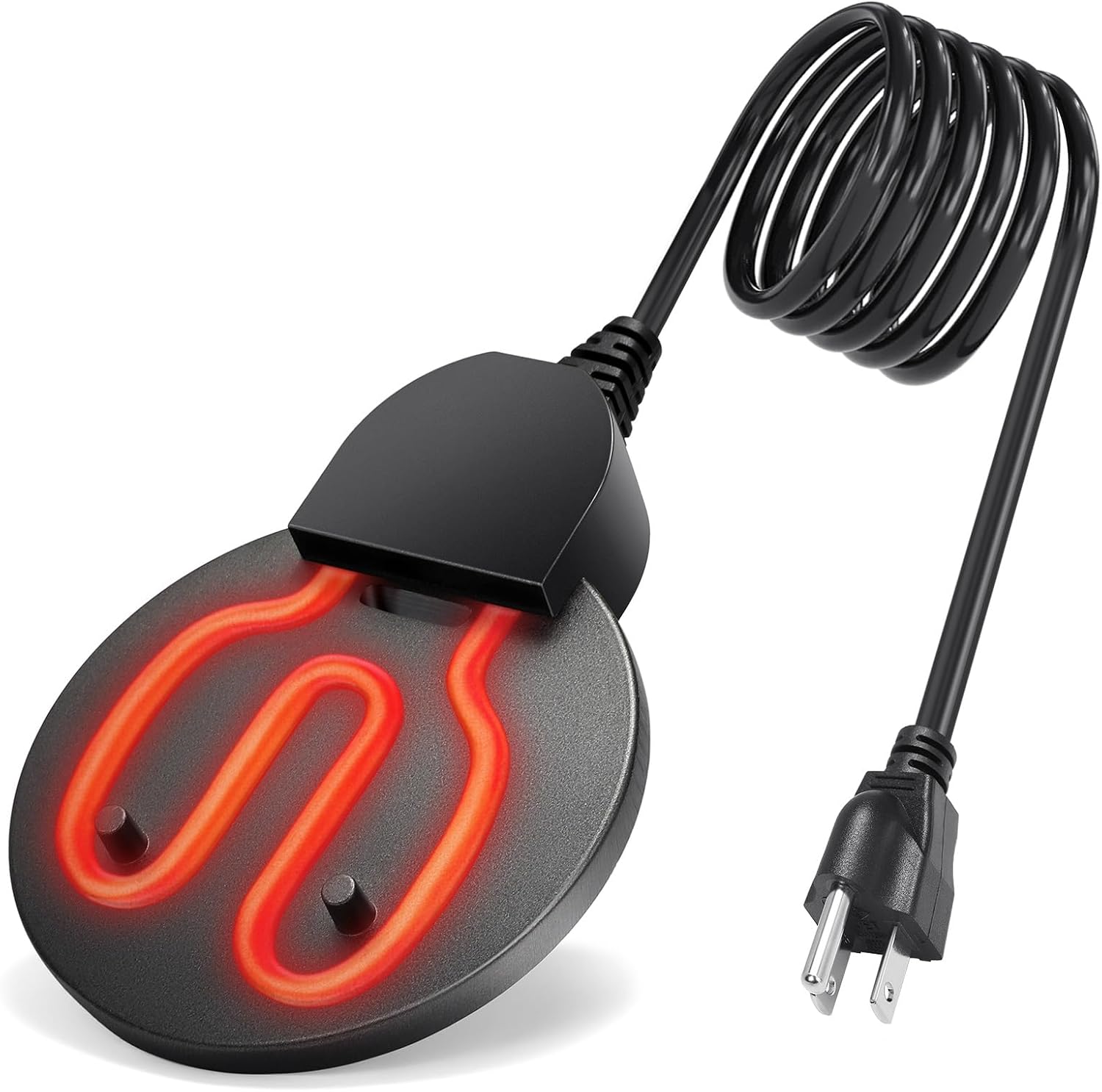 Chicken Water Heater with Thermostatic Control, Aluminum De-Icer for Bird Bath, Winter Livestock Poultry, Full Coverage Design (250 Watt)