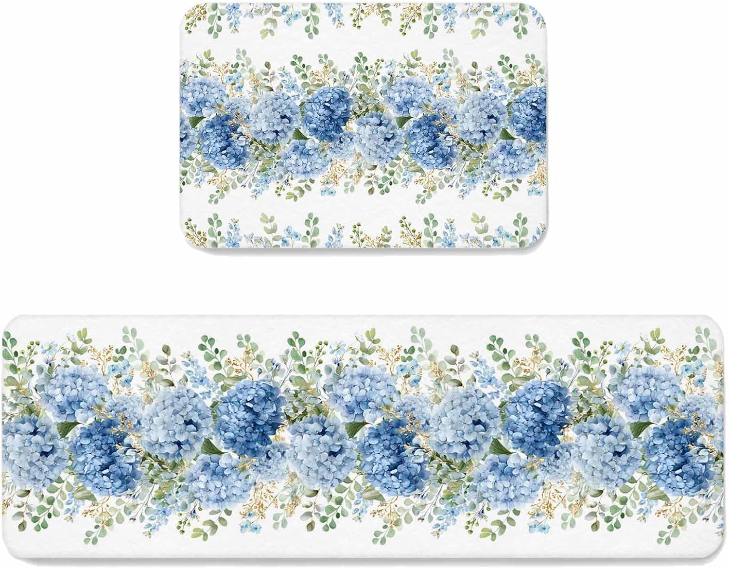 Prime Leader White Starfish Kitchen Mat Set 2 Pieces Summer Ocean Vintage Natural Boho Pink Non Slip Kitchen Rugs Washable Runner Rug Mats for Sink Laundry (23.6" x 35.4"+23.6" x 70.9")