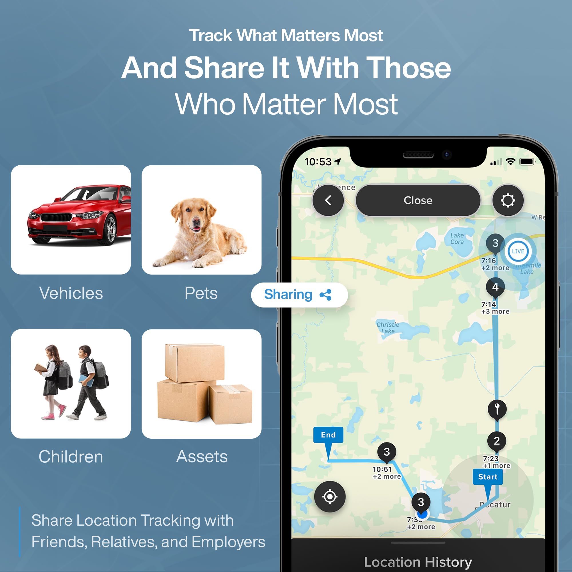 Cube GPS Tracker for Vehicles Assets Kids, Mini GPS Trackers for Dogs, Car Tracker Device: Real Time Worldwide Location SOS Pings Geo-Fencing + Rechargeable Battery Requires Subscription - image 6