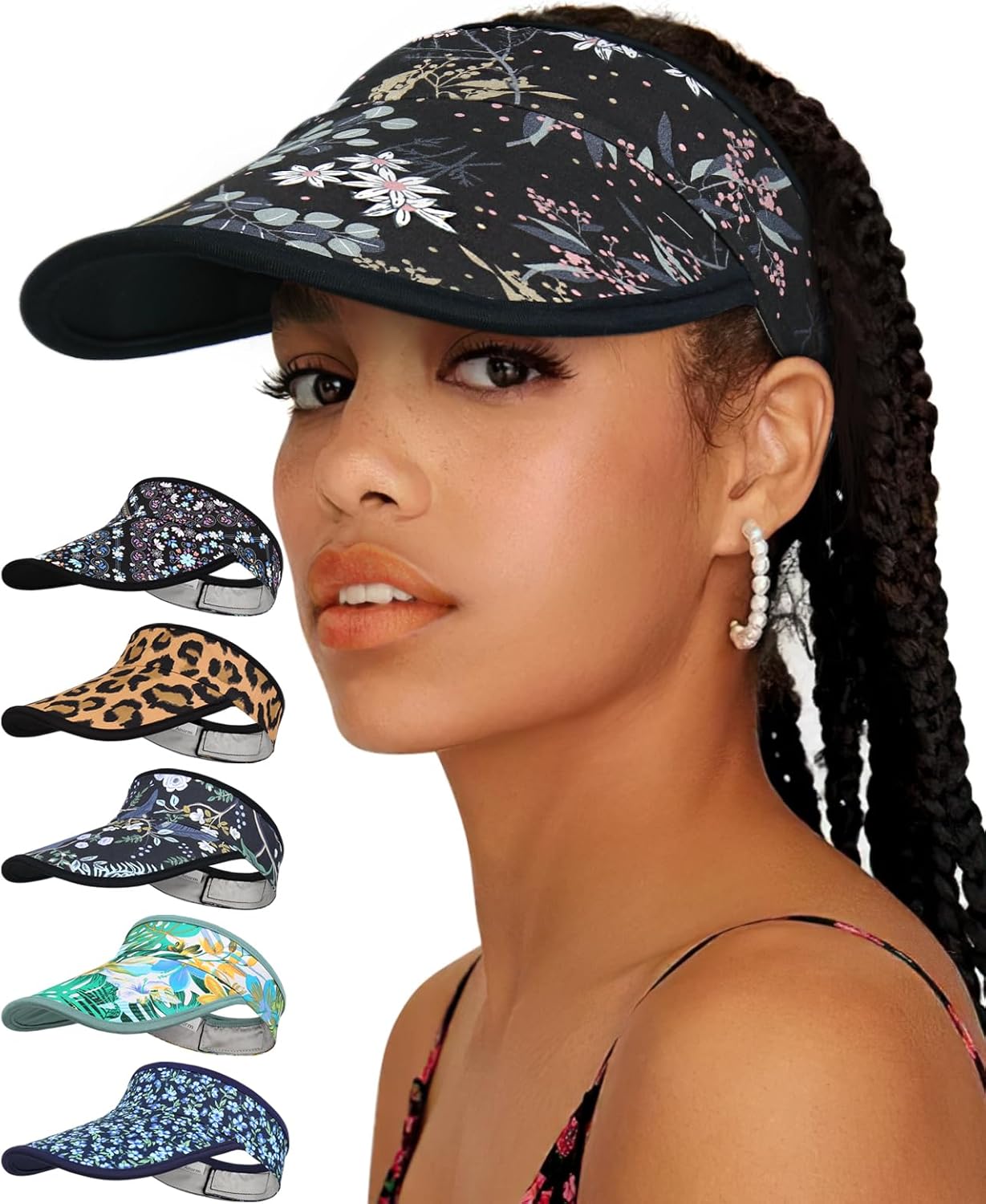 Alnorm Satin Lined Visor with Velcro for Summer UV...