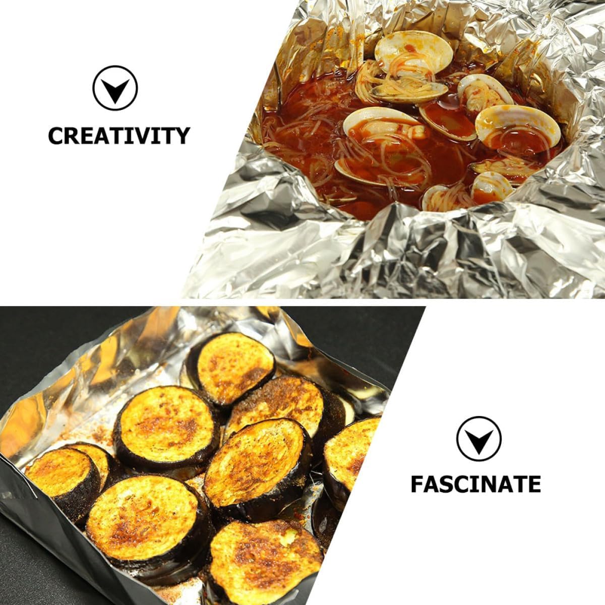 50 Sheets Household Tin Foil Paper for Baking and Steaming Basket image 3