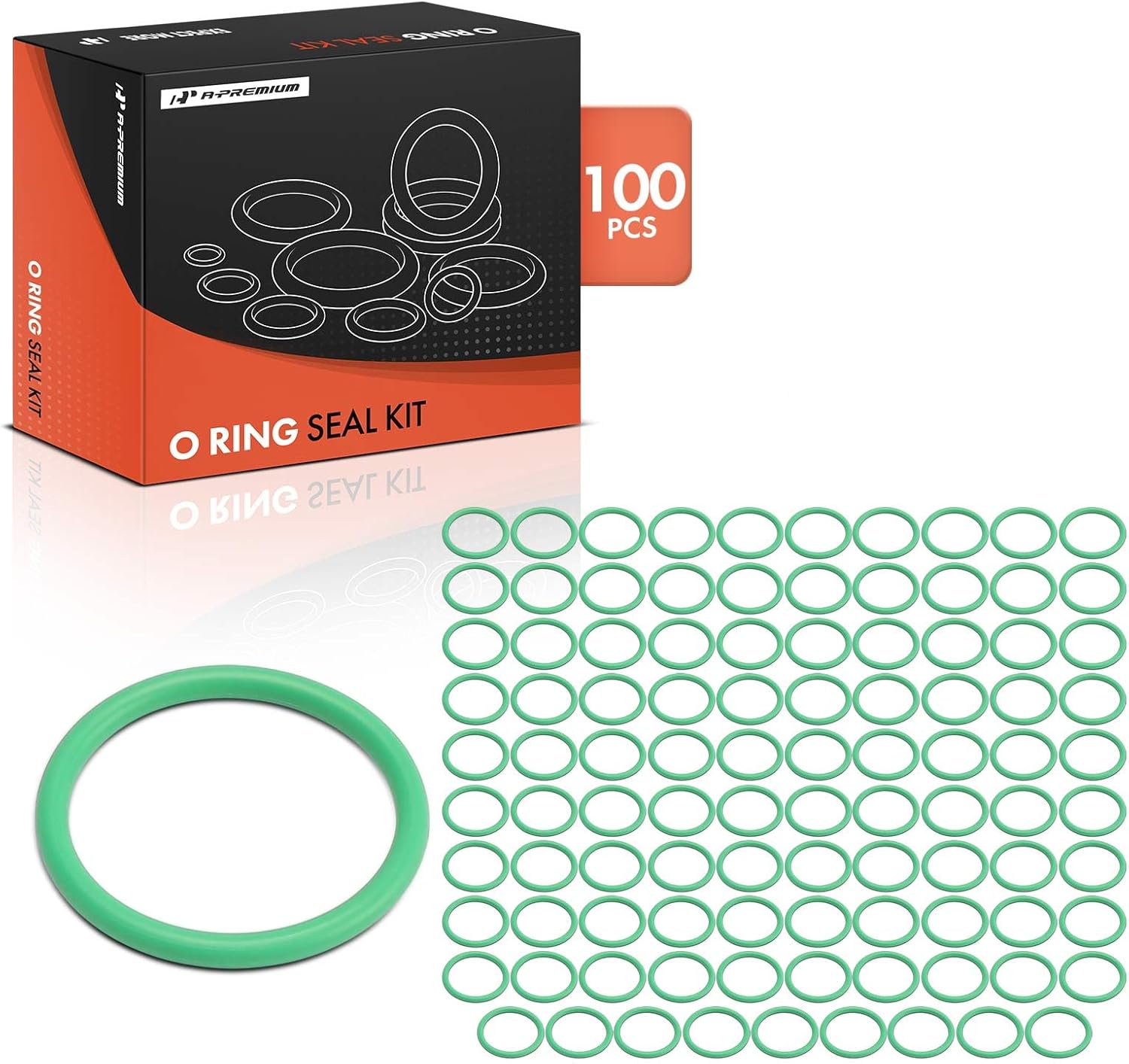 A-Premium Universal AC System Repair Kit, Exact ID (23.47±0.25mm) Exact CS (2.62±0.08mm), HNBR, 100Pcs