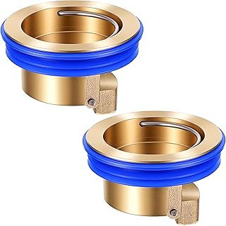 2Pcs One Way Valve Drop-in Brass Drain Plug, Backflow Preventer Magnetic Levitation Anti-Odor Shower Drain Plug, Insert Drain Plug Brass Fast Shower Drain for Caliber 1.25"-1.65"