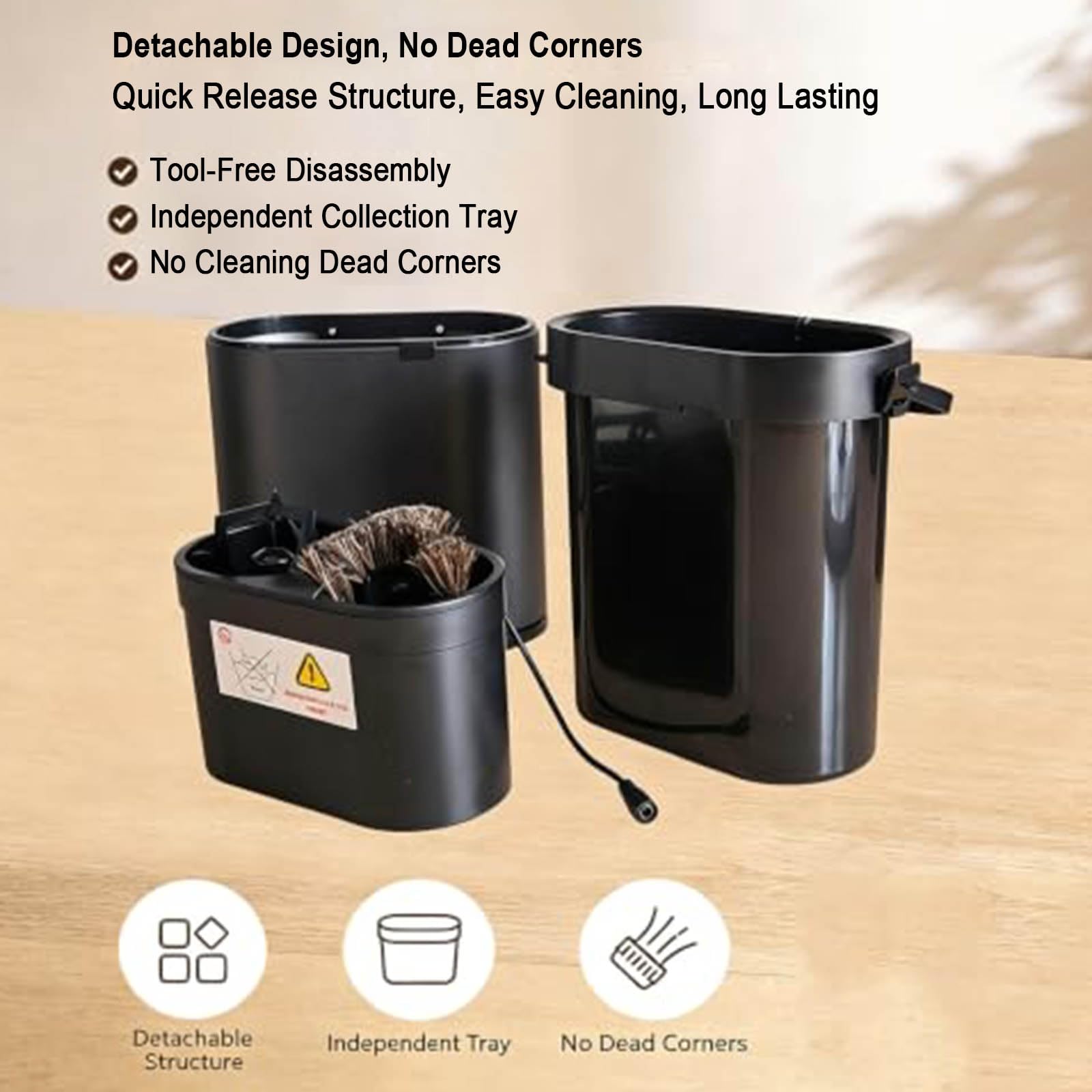 Pulitore Elettrico per Portafiltro da caffè, Macchina Automatica per La Rimozione dei Fondi di caffè, Universale 51/53/58 Mm, Montaggio A Parete E da Tavolo, per Macchine da caffè Espresso