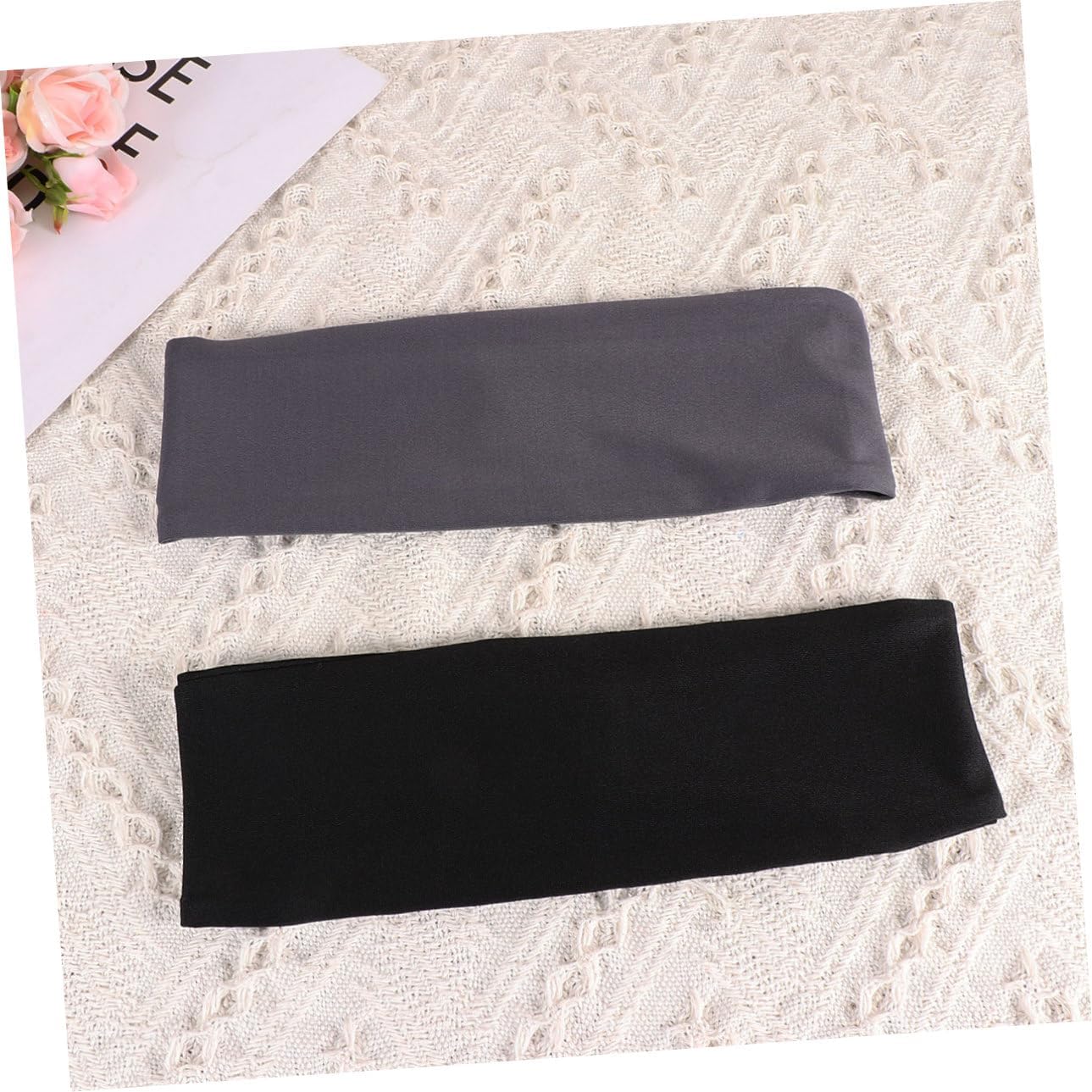 TOYANDONA Elastic Sports Headband Breathable Quick Dry Hair Accessories for Outdoor Activities Yoga Running Black