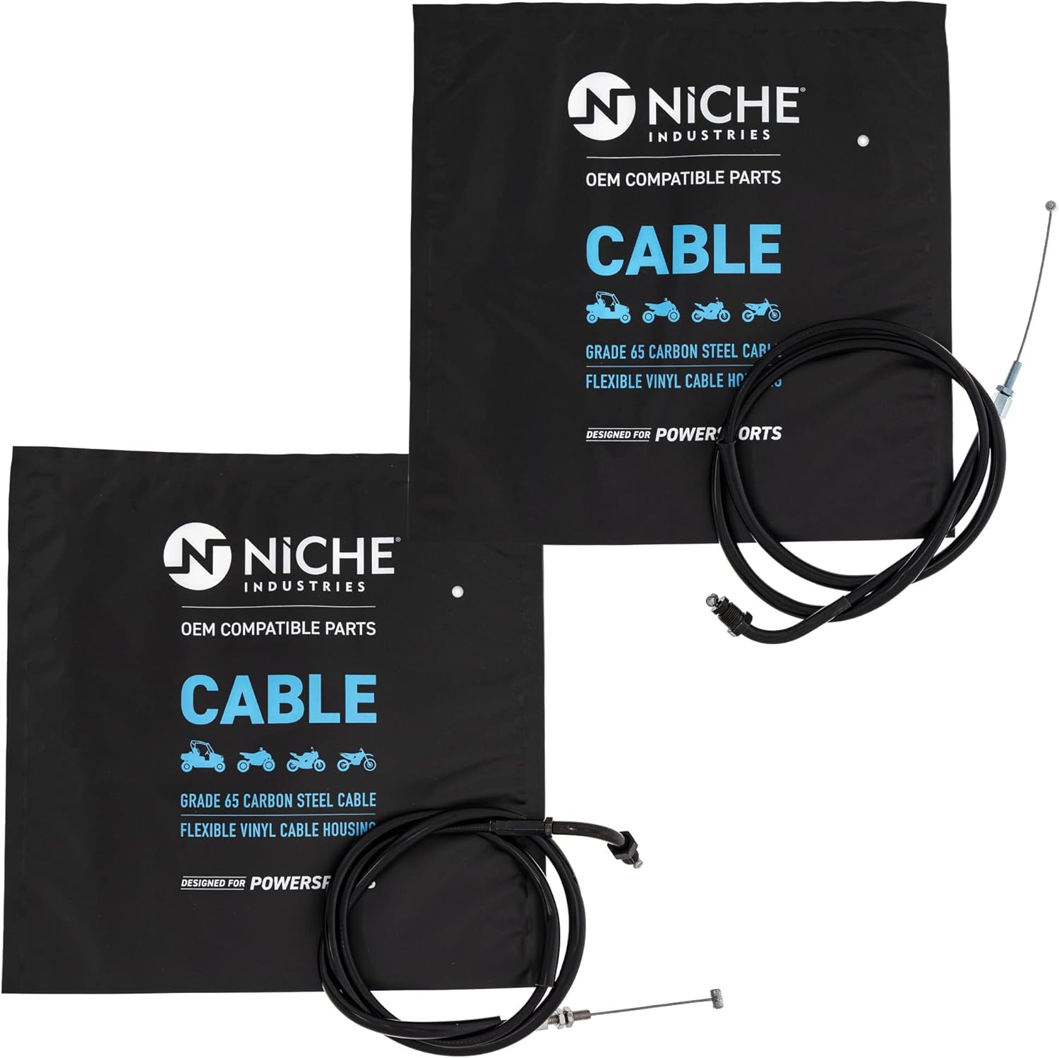 NICHE Push Pull Throttle Cable Set for Honda CB1000C CB650 CB750 CB900 17910-425-700 17920-425-700