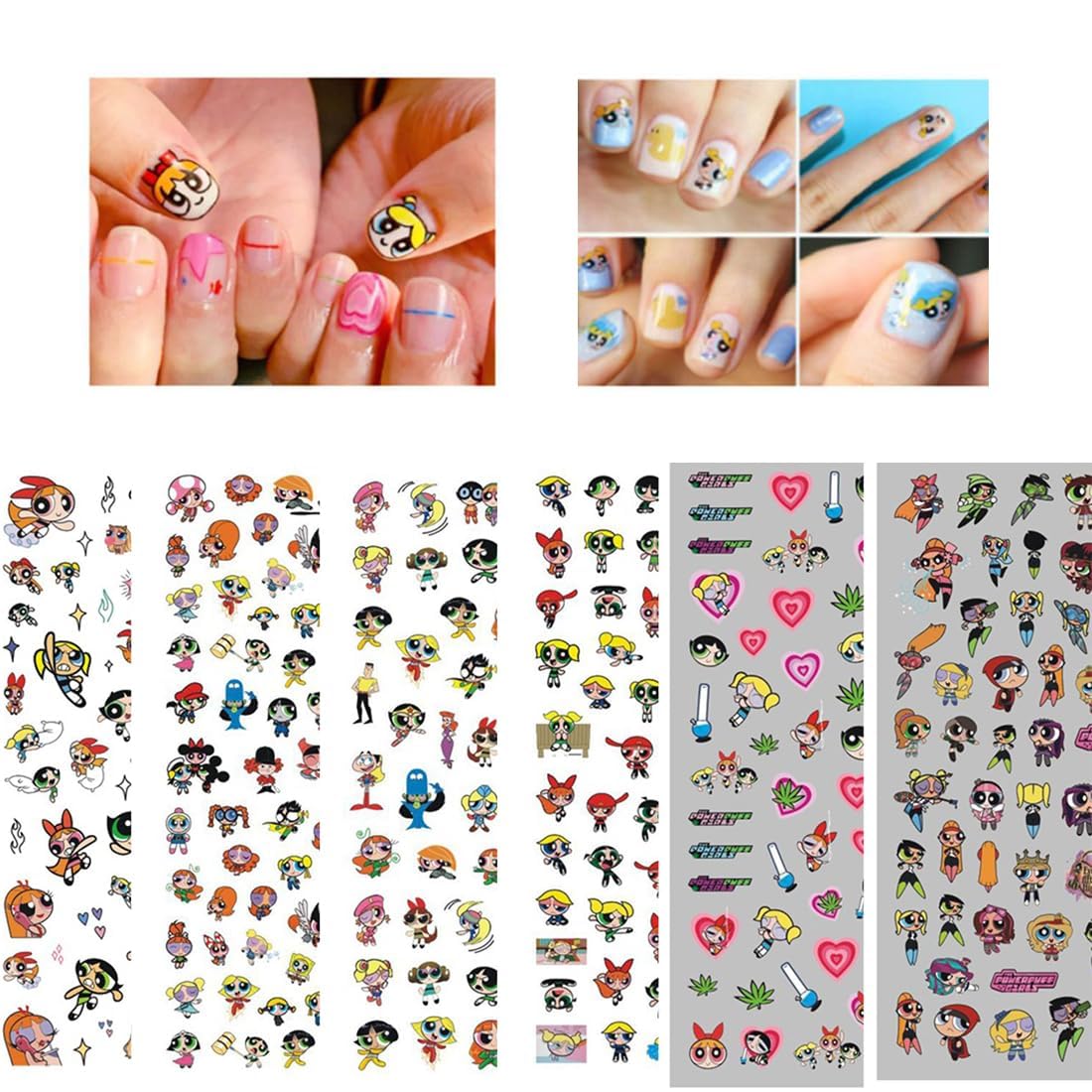 Amazon.co.jp: 6枚入 パワーパフ・ガールズ ネイルアート