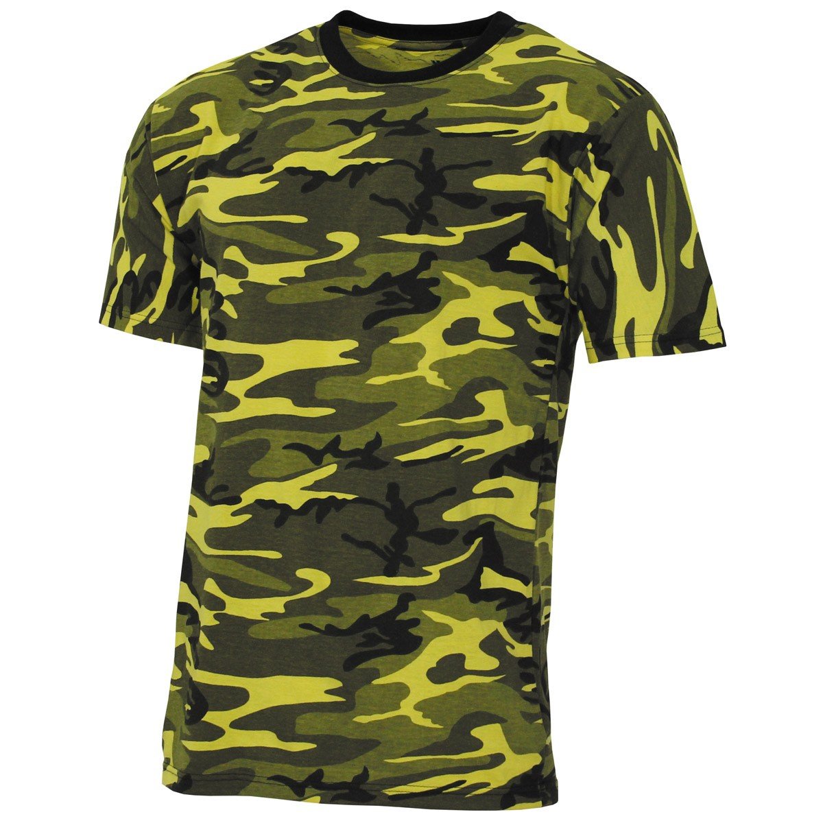 MFH Men's US Streetstyle T-Shirt Yellow Camo Size L