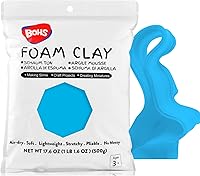 Vista 20 de BOHS Arcilla de Espuma Negra, 3 piezas 3.3 Libras - Esponjosa, Suave, Seca al Aire - para Proyecto Escolar, Máscara de Cosplay, Suministros