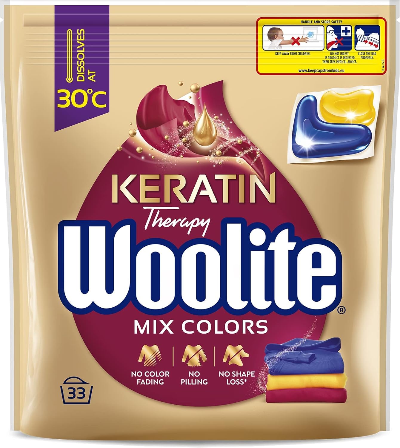 Woolite Mix Colors with Keratin Washing Capsules for Colored Fabrics