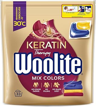 Woolite Mix Colors with Keratin Washing Capsules for Colored Fabrics, 33-Piece