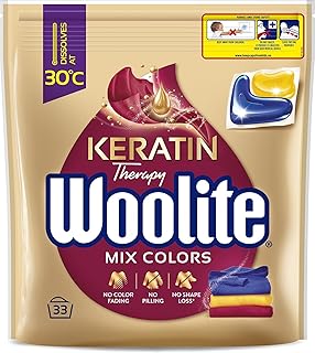 Mix Colors with Keratin Washing Capsules for Colored Fabrics, 33-Piece