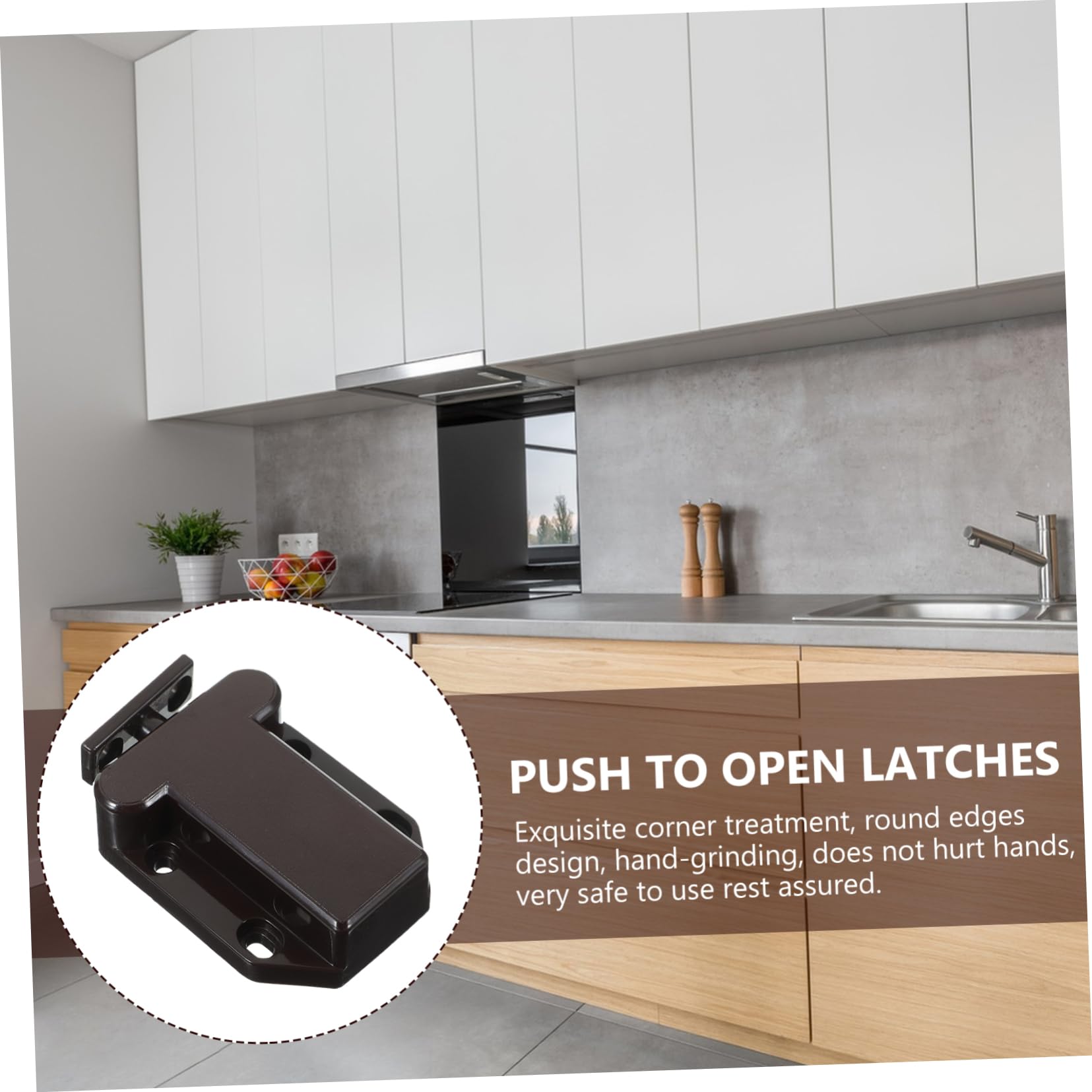 Artibetter 15pezzi Serrature Automatiche Per Armadi Da Chiusura Spinta Per Porte Senza Maniglie Compatibile Con Armadietti e Facile Installazione e Utilizzo