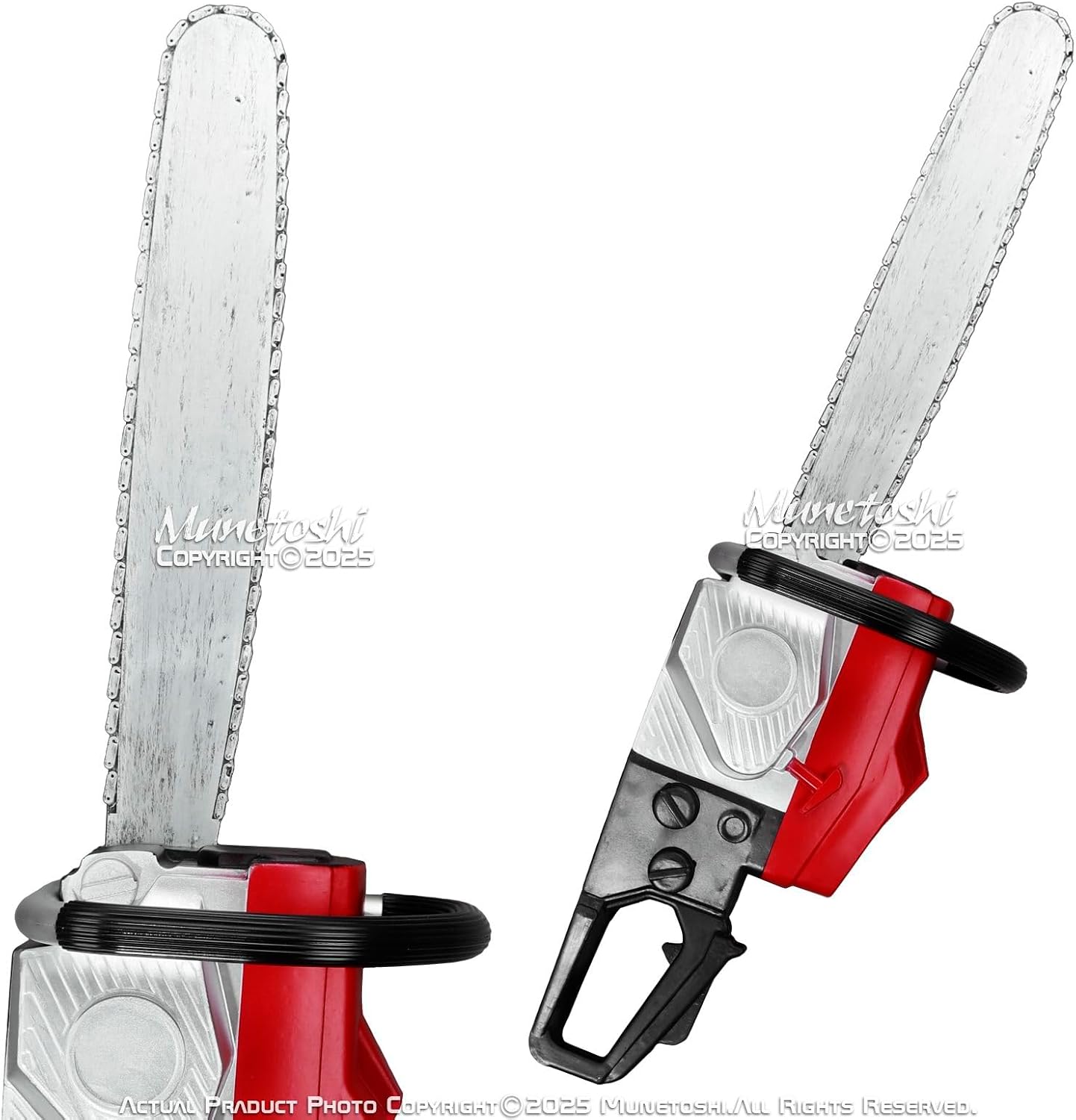 Munetoshi 29" Foam Chain Replica Costume Saw Game Halloween Cosplay Prop Wood Silver