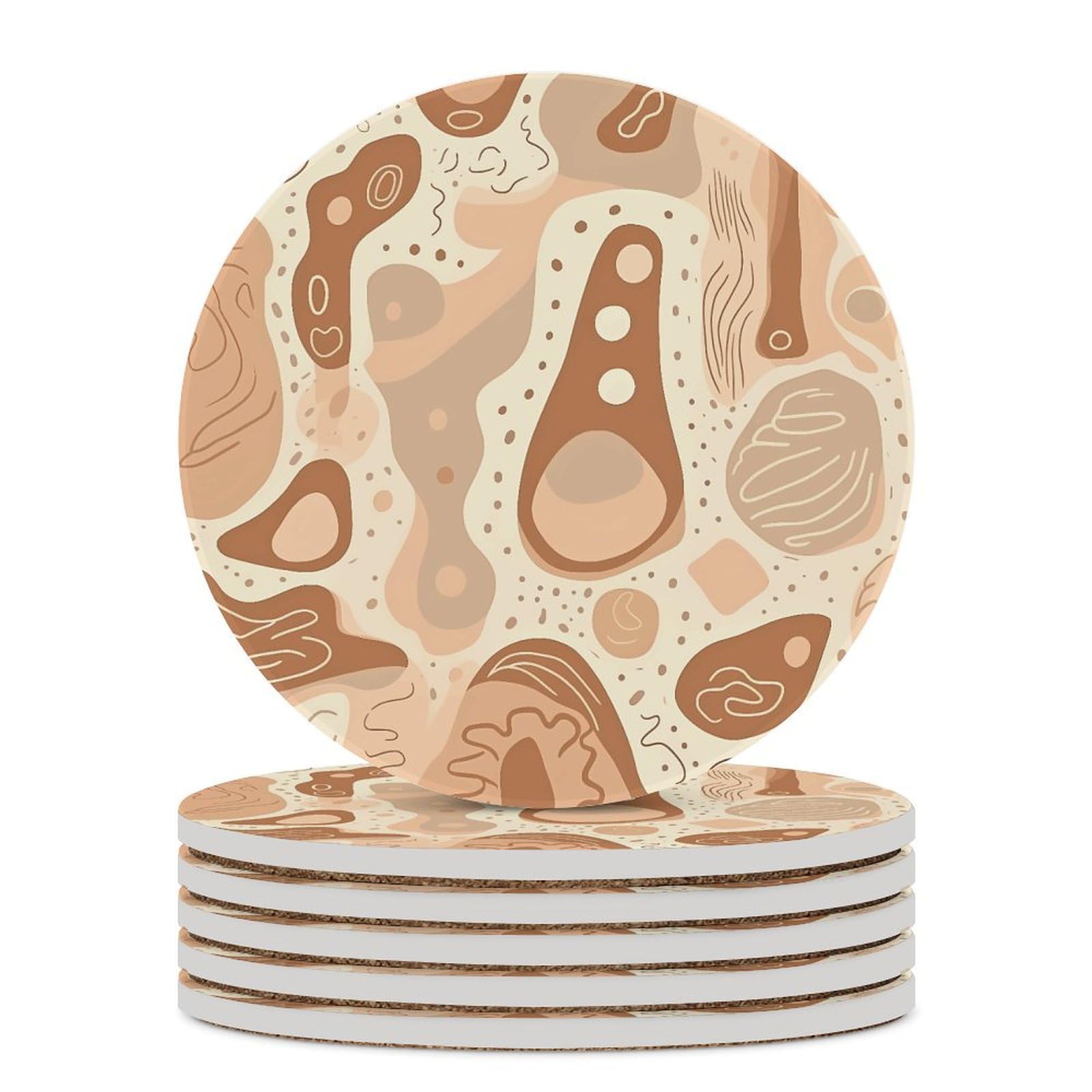 Dessous de verre pour protection de table en céramique beige anti-rayures