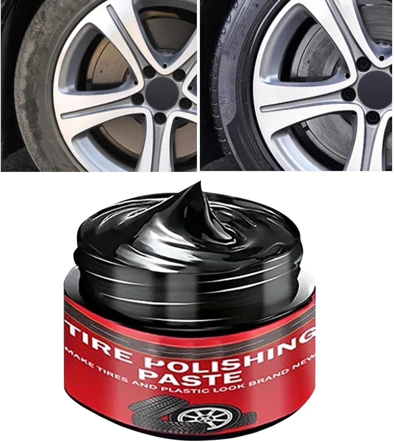 Tire Shine - Rapid Acting Deep Nourishing Formula, Long Lasting Black Gloss for Tires Wheels and Trim, Multi Care for Cars Trucks SUVs Motorcycles, Restores Shine with Protective Finish