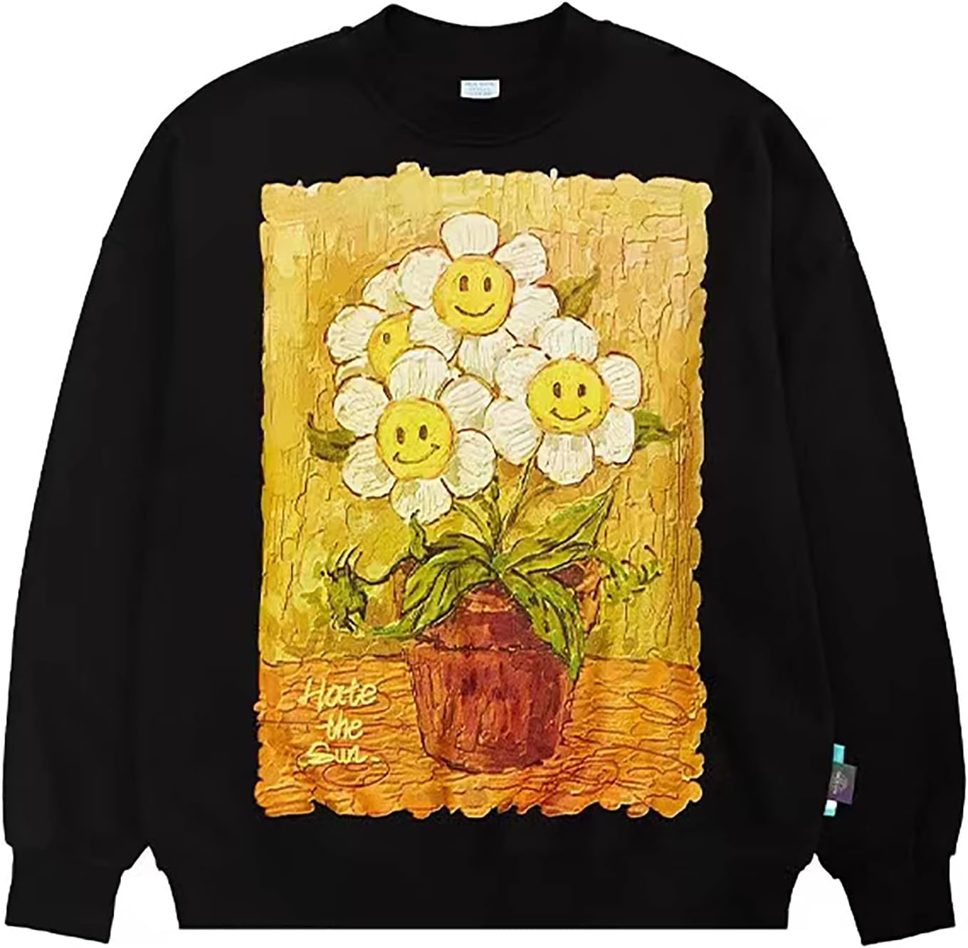 Niepce Inc Streetwear Crewneck Artwork Graphic Men's Sweatshirt Pullover (as1, alpha, l, regular, regular, Standard, black1, Large)