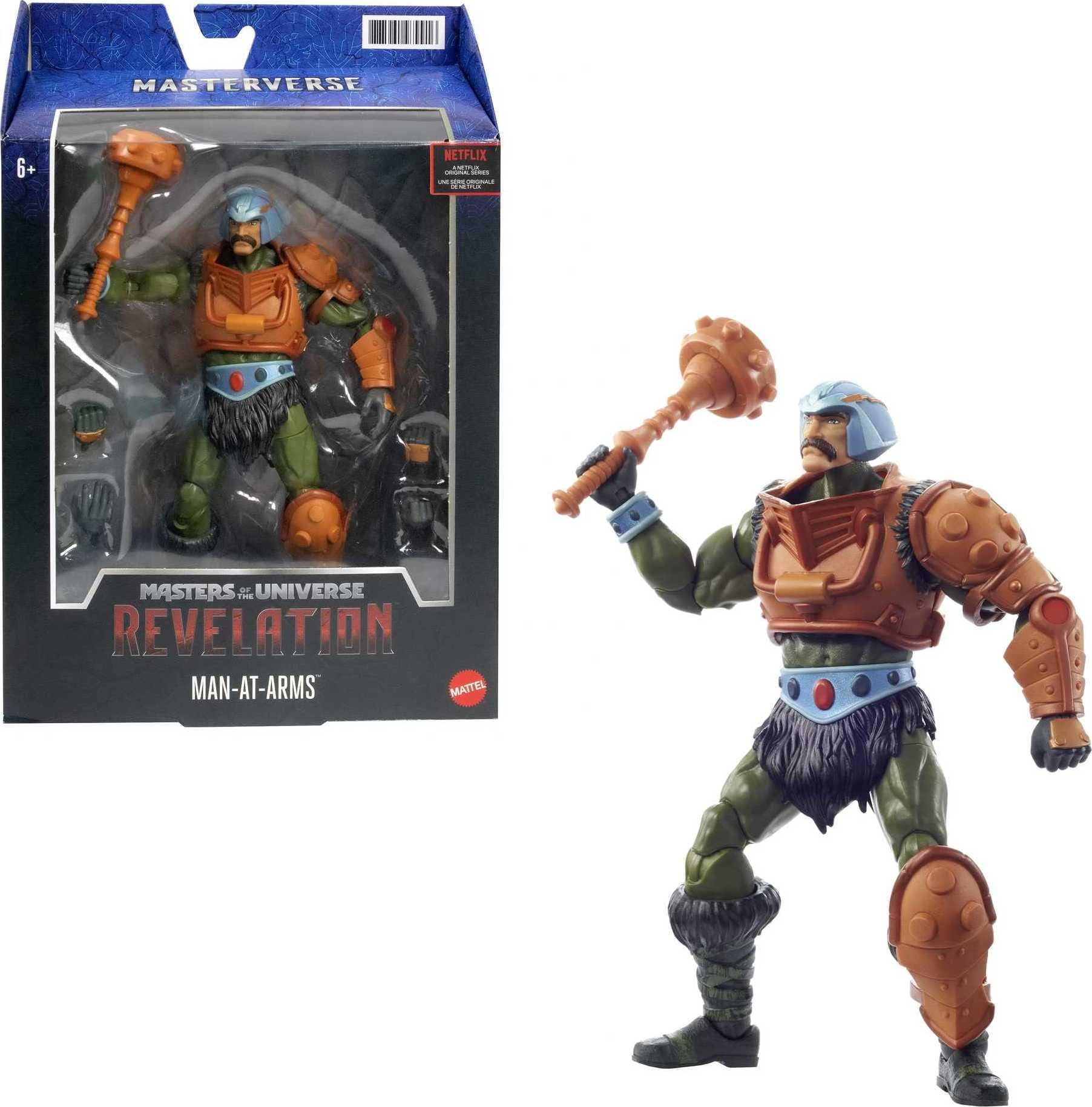 Masterverse Collection, Revelation Man-at-Arms 7-in Motu Battle Figure for Storytelling Play and Display, Gift for Kids Age 6 and Older and Adult Collectors,GYV13