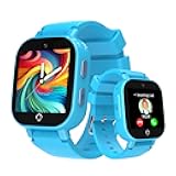 Phyulls 4G Kids Smart Watch Boys with GPS Tracker & Video Calling, Waterproof One-Key SOS Call Voice Chat Camera Alarm Sport Pedometer GPS Tracker Watch for Boys Age 4-12