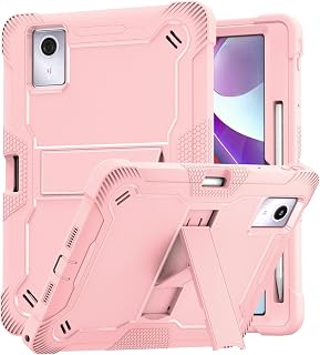 Vakarey für Lenovo Idea Tab 11 Hülle Kinder Stoßfeste mit Stifthalter,Roségold