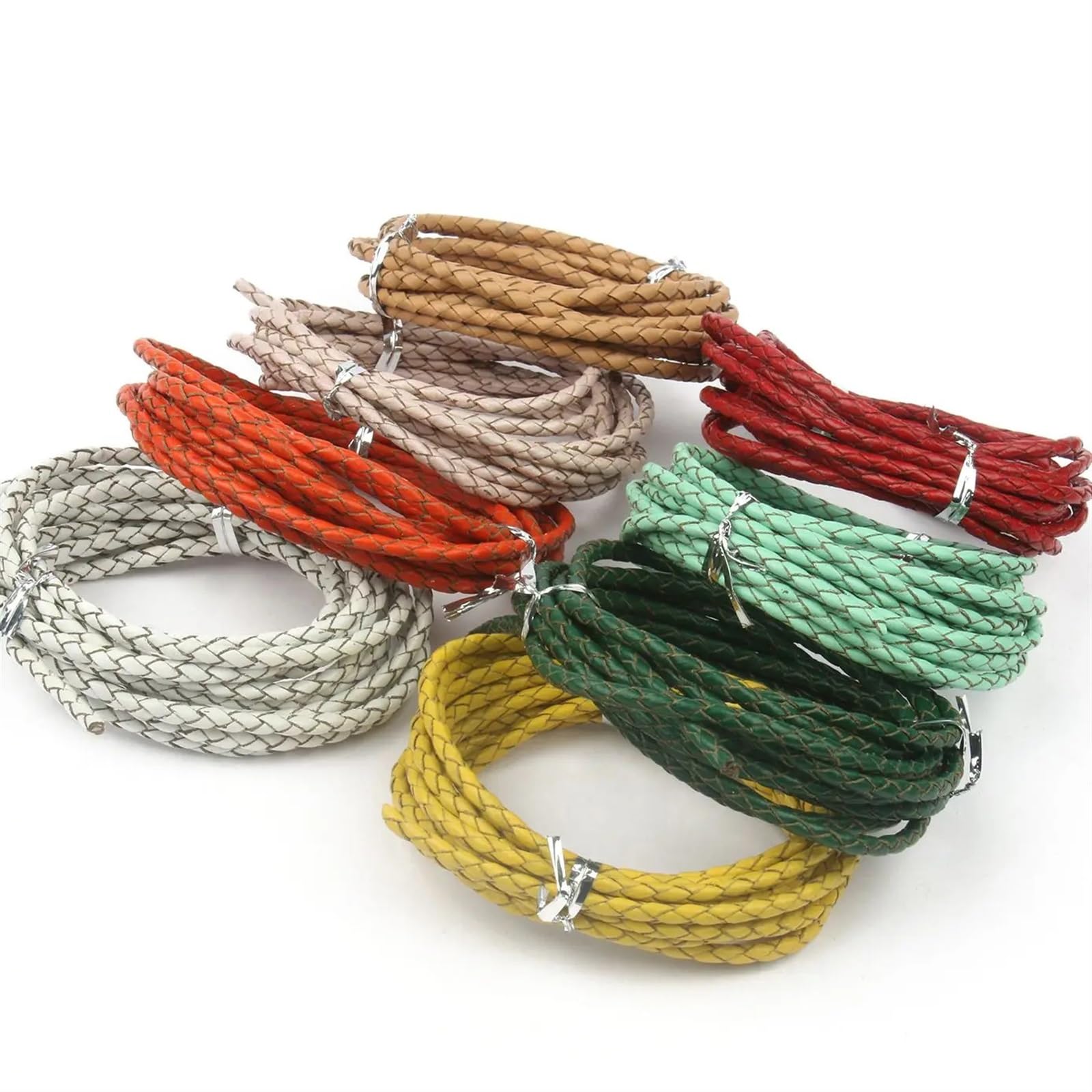 Cuerda trenzada de cuero PU for manualidades DIY