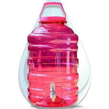 SVE Water Dispenser for 20 Litre Bottle/Water Camper Jar/Hot/Cold Water Jug with Strong Water Tap (Pink) by PureAction