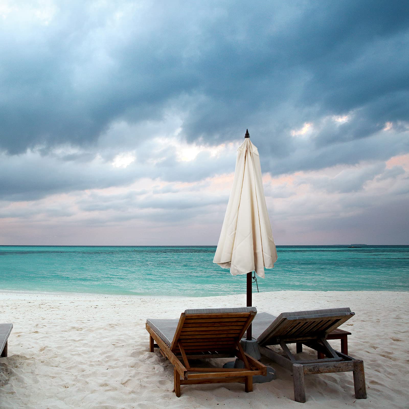 10 Foot 8 Ribs Patio Umbrella Replacement Canopy 10 ft Cantilever Outdoor Patio Umbrella Cover Canopy 8 Rib Replacement Top (Canopy only)