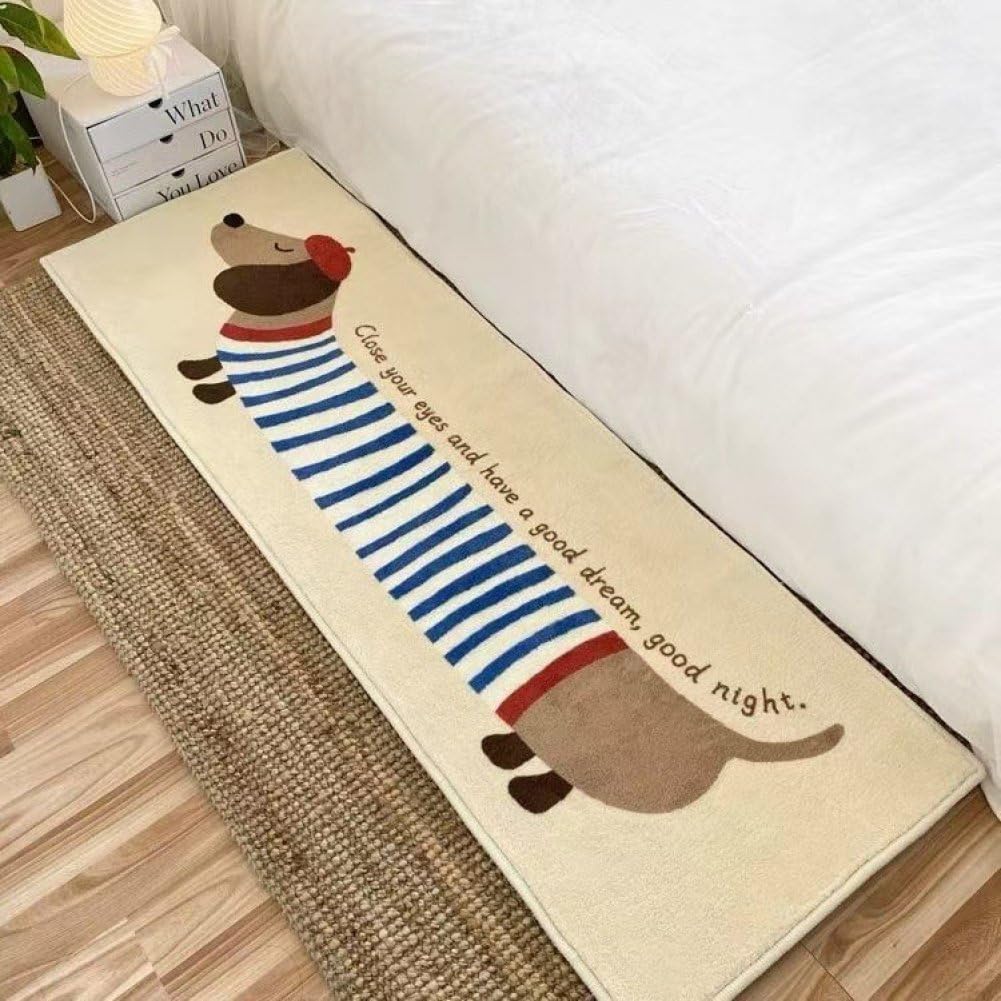Dachshund Floor Carpet Dog Pattern Rug Sofa Floor Mat Cute Entrance Doormat for Living Room Bedroom Decoration