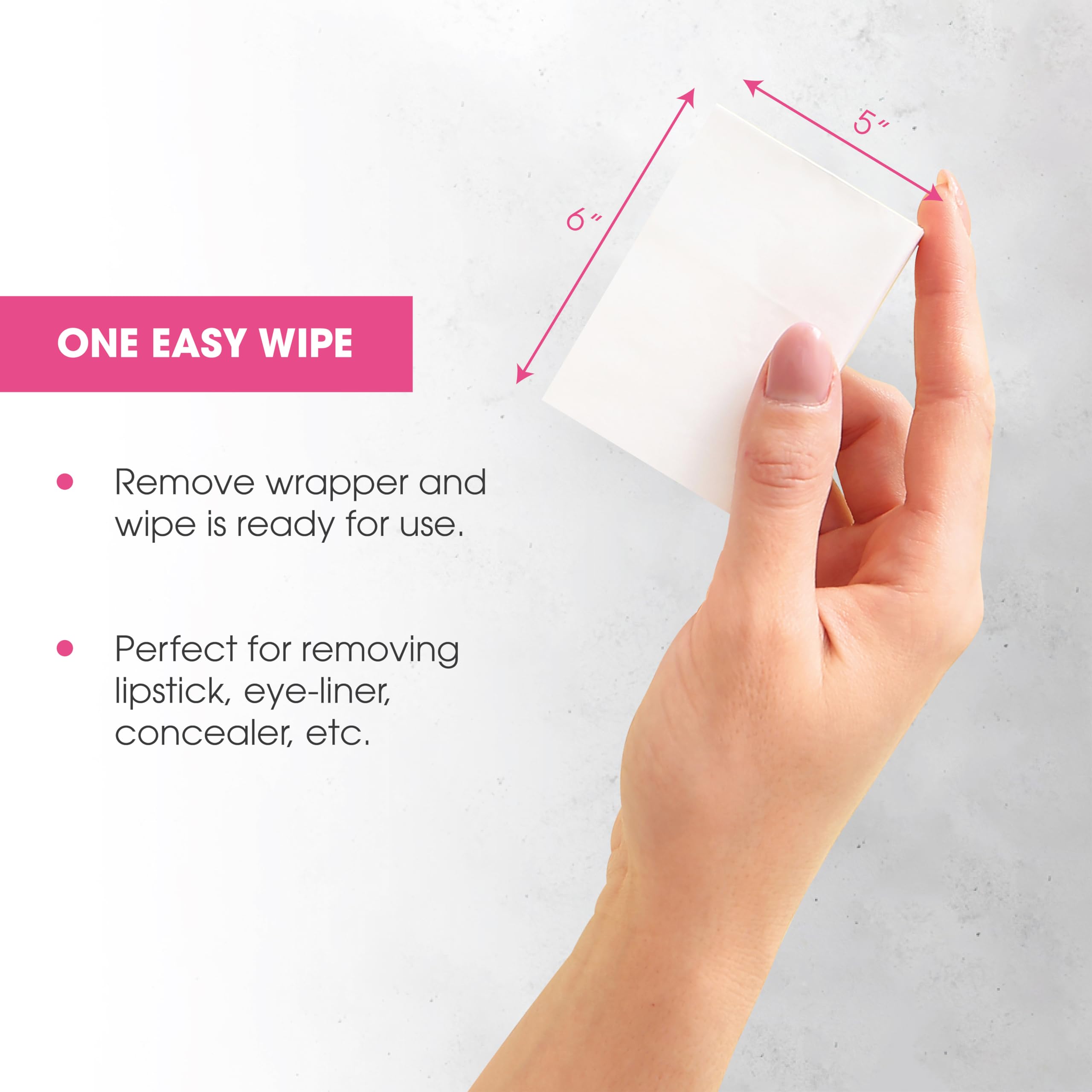 Diamond Wipes Toallitas faciales desmaquillantes resistentes al agua, caja de 250 toallitas sin alcohol y con vitamina E