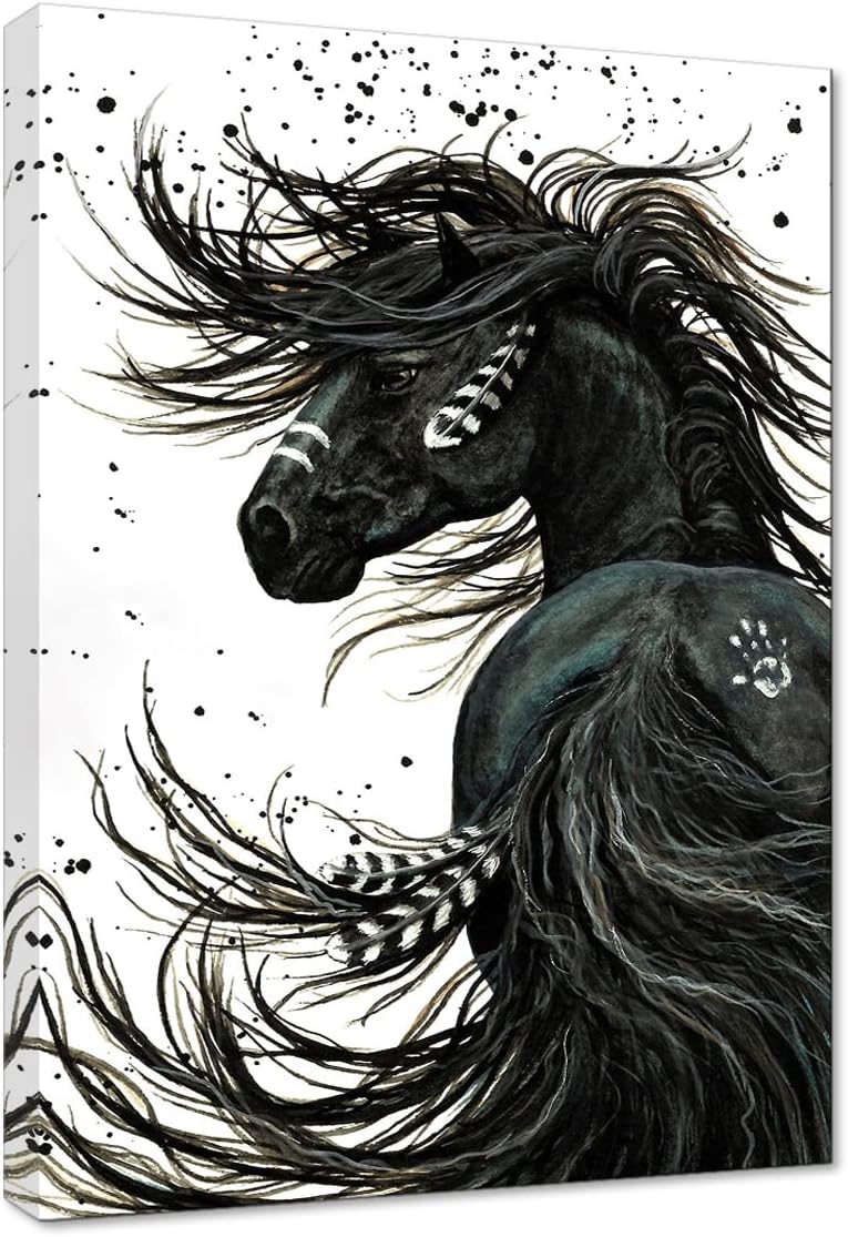 LamArts Majestic Spirit Horse Wall Art Indian Animals