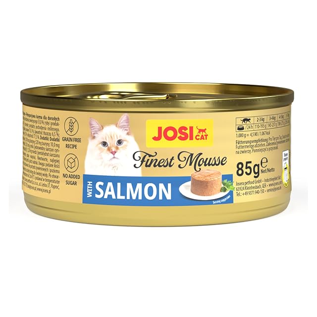 Foto 3 de 5 de JosiCat Finest Mousse con Salmón, 12 x 85 g - Comida para Gatos húmeda