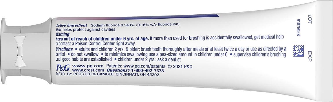 Crest Toothpaste 3D Glamorous White, Mint, (Packaging May Vary) 3.8 Oz, Pack of 4