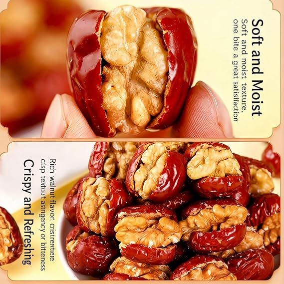 Whole Jujube Dates Stuffed with Walnuts 17.6 oz (500g)