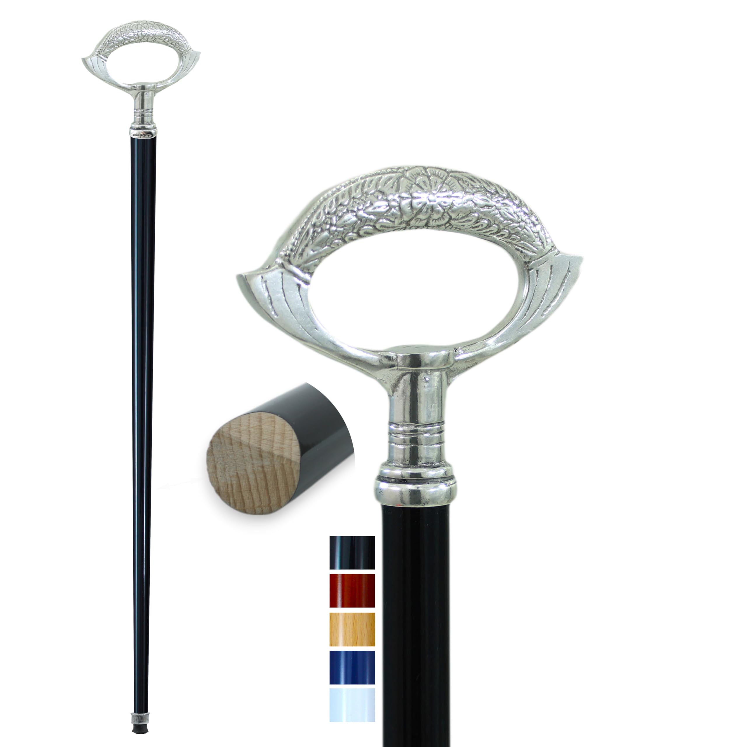 Elegante bastón de Madera Cavagnini para Hombre y Mujer, Fabricado en Italia