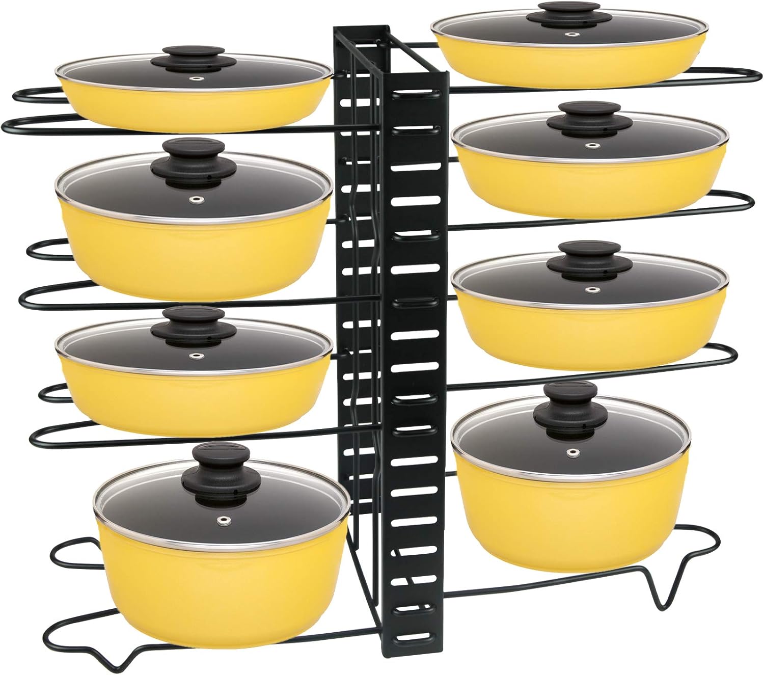 8 Tier Pot And Pan Organizer For Adjustable Pan