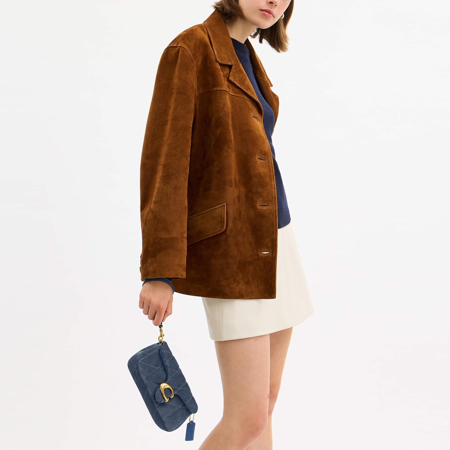 Quilted Suede Tabby Chain Crossbody 19 - Image 5