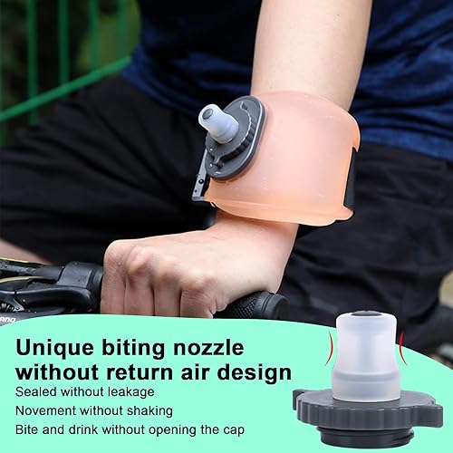 Miniatura 4 de Botella de agua deportiva para muñeca, de silicona, manos libres, de 7 onzas, botella de agua para correr, portátil, fitness, ciclismo, maratón,