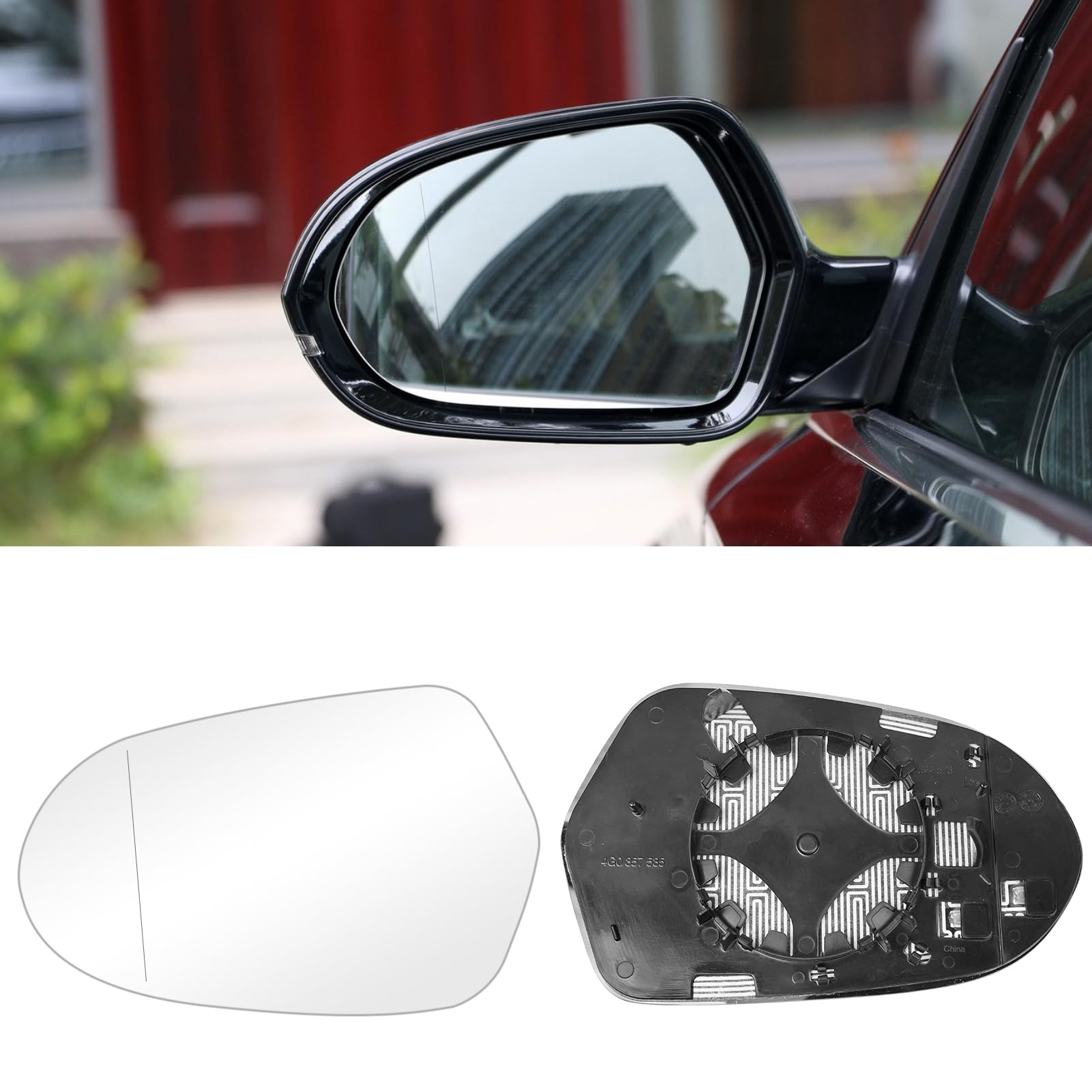 Verre Rétroviseur Chauffant TTCR-II Gauche Audi A6 4G 2012-2018 - 4G0857535B