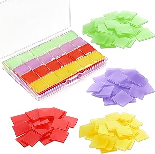 168Pcs Diamond Art Wax Refills, Colorful Glue Clay Painting Wax with Storage Box for DIY Diamond Art Dots Embroidery Accessories Tool Set, 0.8 X 0.8 Inches (4 Colors)