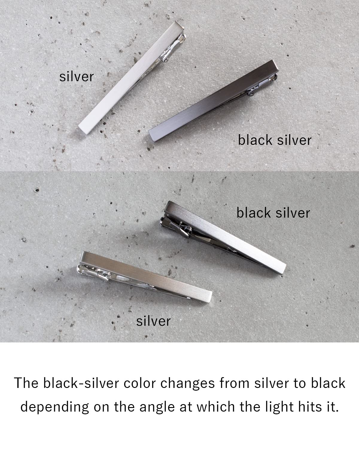 [TAVARAT] Krawattenklammer Krawattenklammer für Herren Schwarz Silber Krawattennadel Tps-043