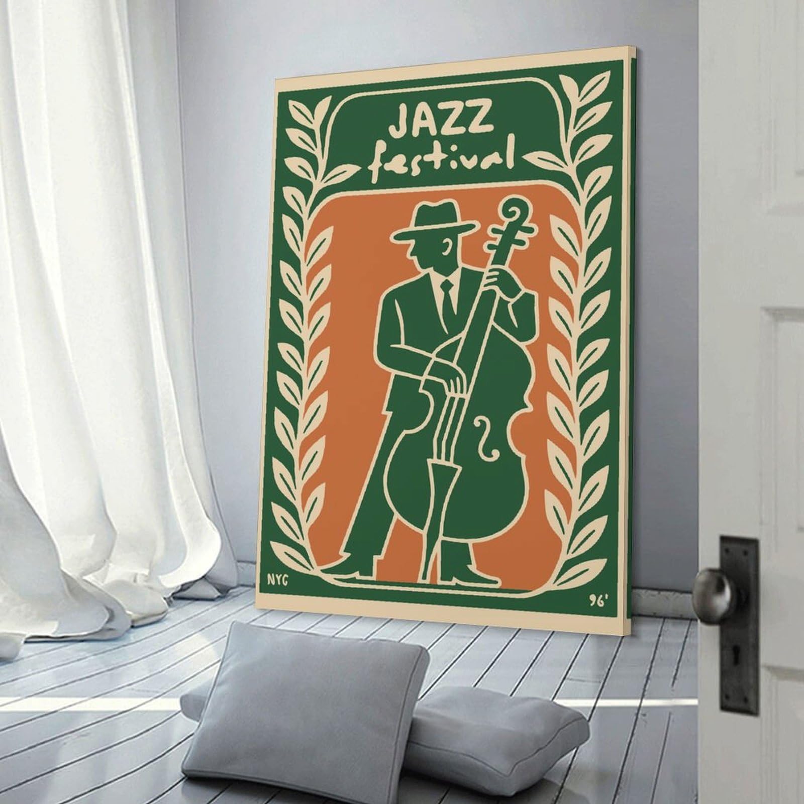 Junmoney Jazz Festival Hanging Wall Art 20x30inch(50x75cm), for Feature Walls in Flats Or Modern Rooms, Home Wall Art for Statement Displays