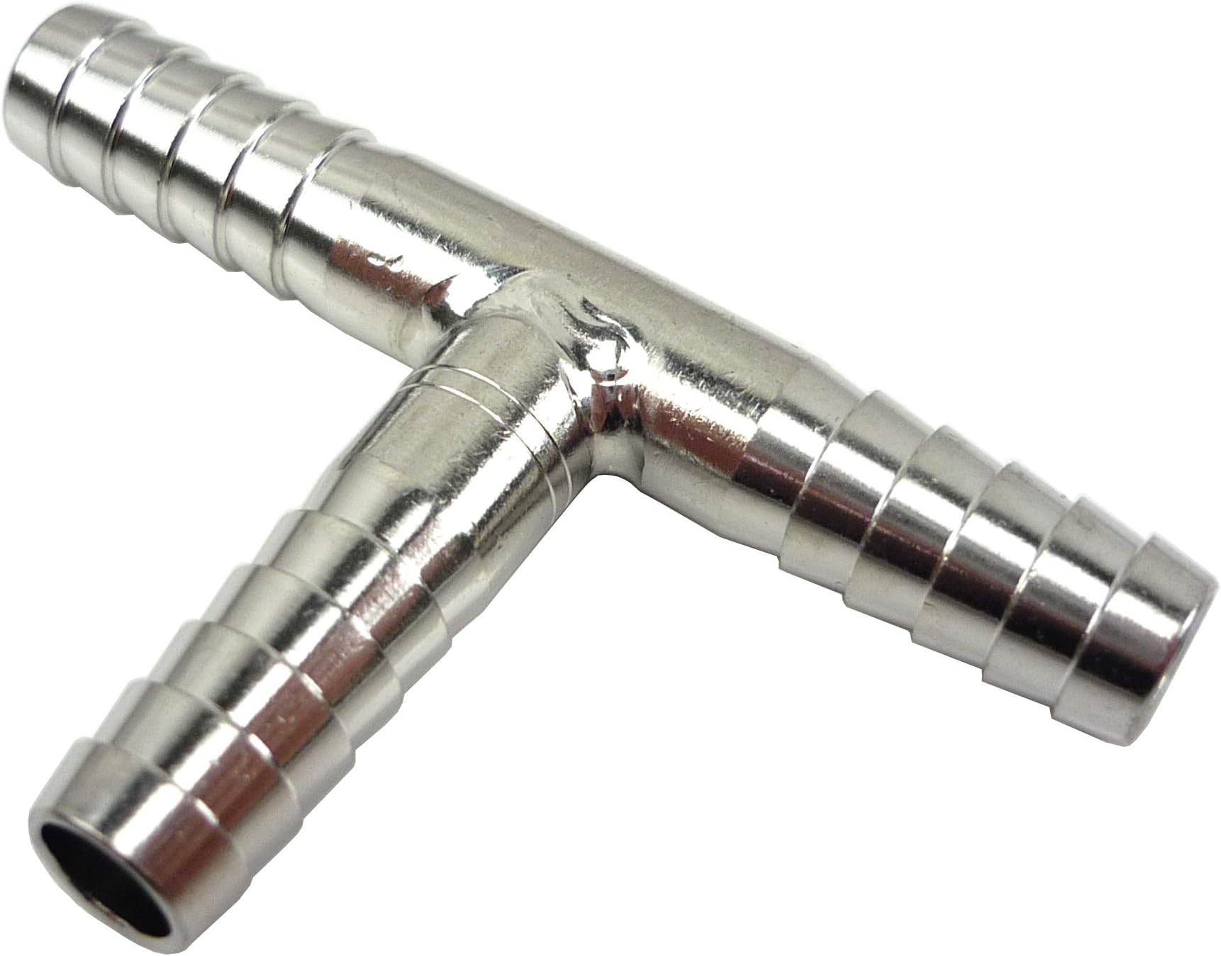5/16" Stainless Steel Tee Barb 3 Way Co2 Splitter T